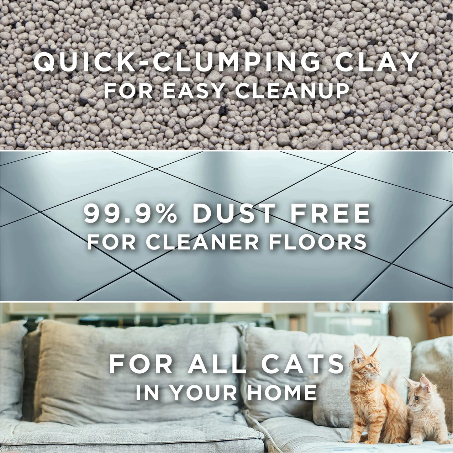 Purina  Free & Clean Unscented Cat Litter, Scoopable, Low Dust, Odor Control, 14 Lb. Jug